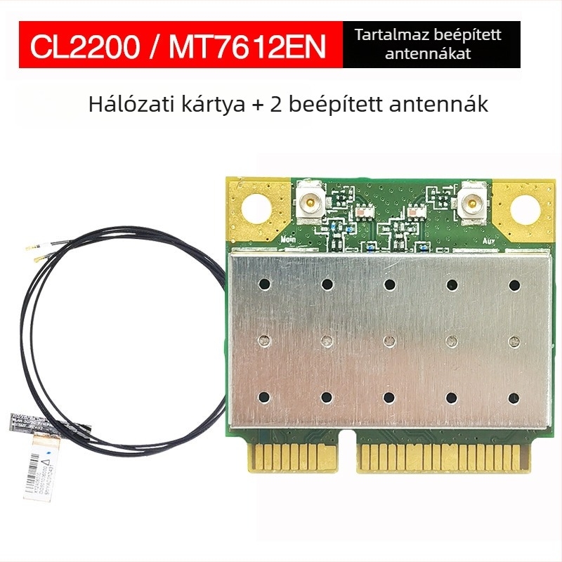 MT7612EN Mini PCIe vezeték nélküli kártya, kettős sávú 2.4G/5G, 1200Mbps, 802.11a/b/g/n/ac