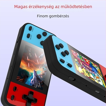 Kézi hordozható játékkonzol 600-in-1 retro puzzle kalanddal, Q8 modell, beépített memória, eredeti játékszoftver, AV-kimenet