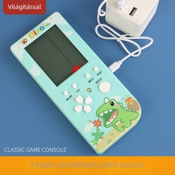 Hordozható retro játékkonzol Tetris-szel, háttérvilágítással, USB töltéssel, 4GB memória