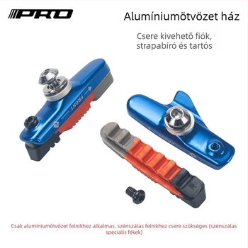 IIIPRO Fékblokk országúti kerékpárhoz, Mechanikus, Alumínium ház, Cserélhető fékbetétek
