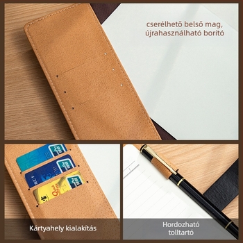 Youtai notesz műbőr borítóval, vonalas kötés, Dowling papír 80G