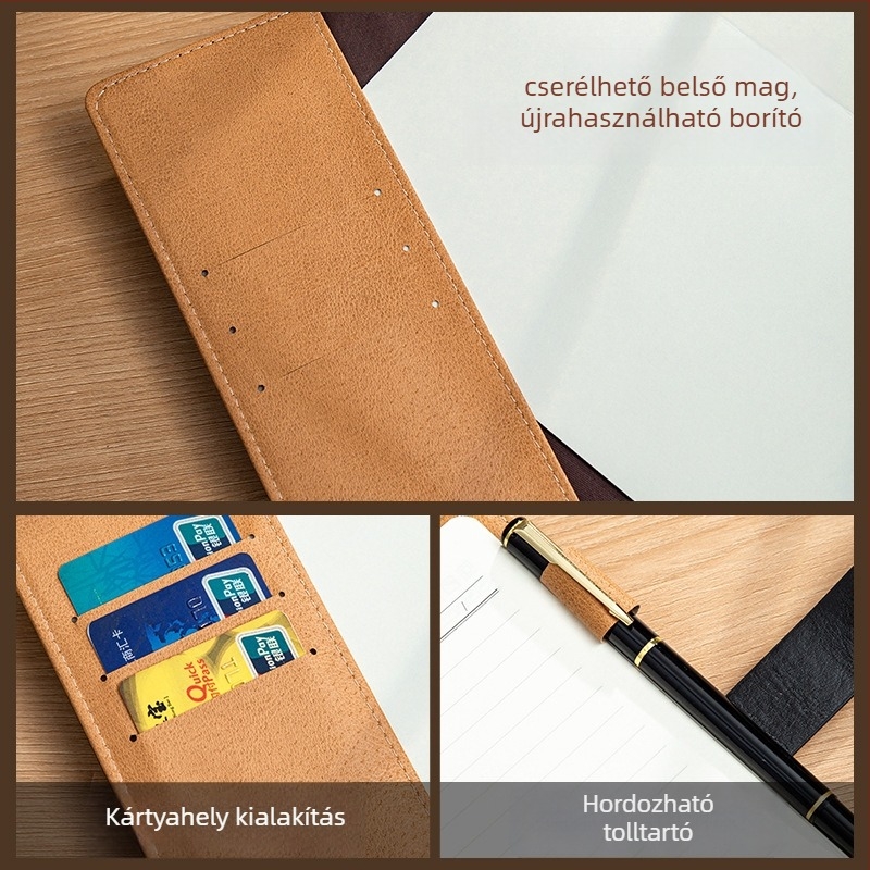Youtai notesz műbőr borítóval, vonalas kötés, Dowling papír 80G
