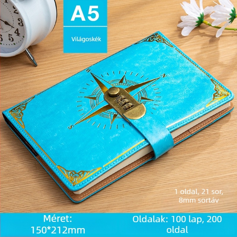 Youtai notesz műbőr borítóval, vonalas kötés, Dowling papír 80G