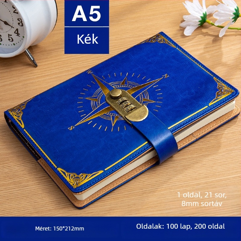 Youtai notesz műbőr borítóval, vonalas kötés, Dowling papír 80G