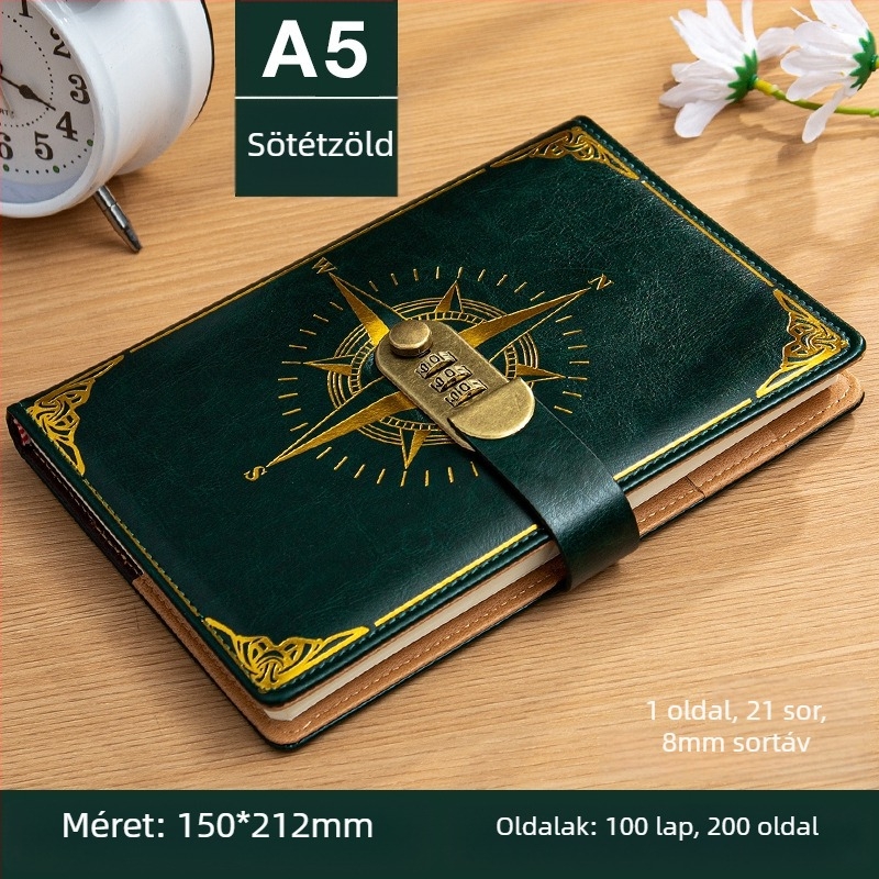 Youtai notesz műbőr borítóval, vonalas kötés, Dowling papír 80G