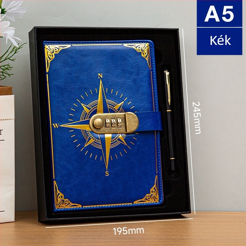 Youtai notesz műbőr borítóval, vonalas kötés, Dowling papír 80G