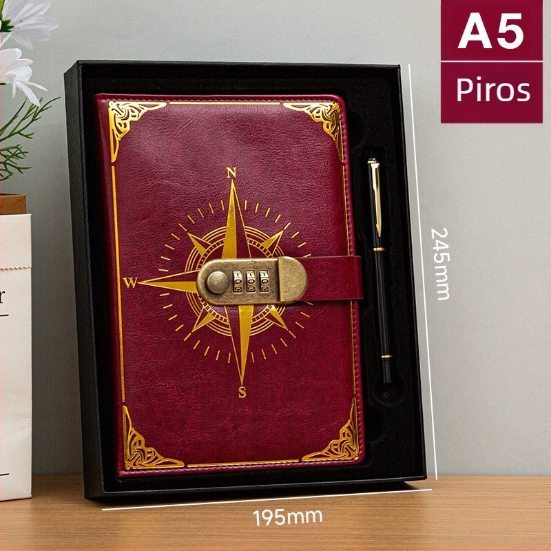 Youtai notesz műbőr borítóval, vonalas kötés, Dowling papír 80G