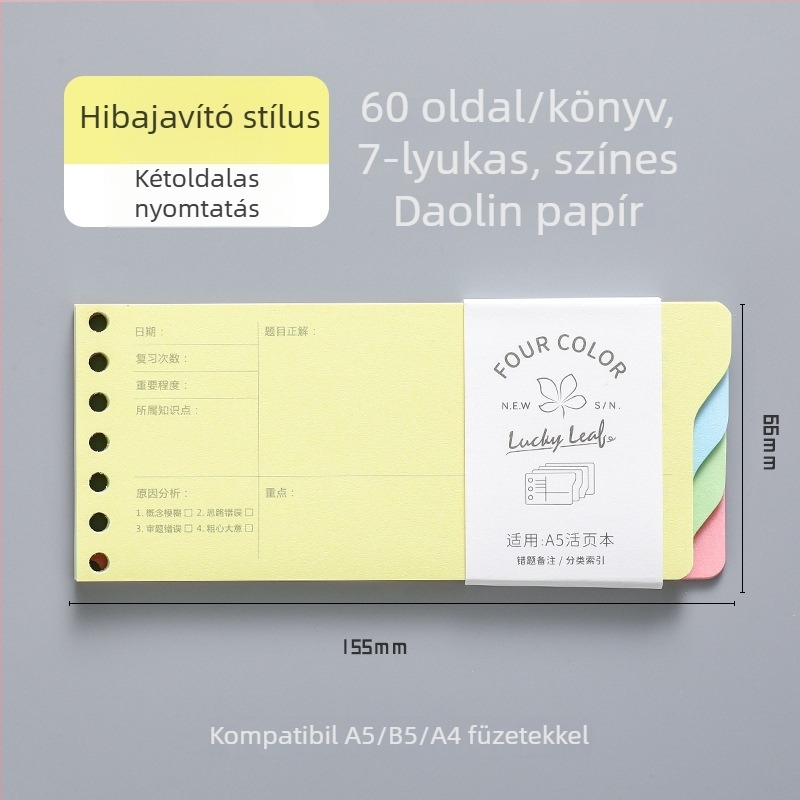 Dowling Loose-Leaf Refill Core, 9- és 7 lyukakkal kompatibilis, 60 oldal, Dowling Paper