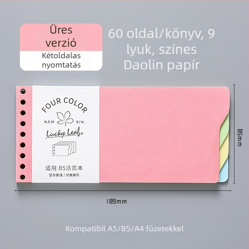 Dowling Loose-Leaf Refill Core, 9- és 7 lyukakkal kompatibilis, 60 oldal, Dowling Paper