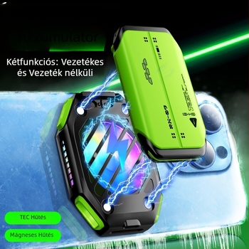 Mágneses leválasztható akkumulátorral ellátott mobiltelefon-hűtő radiátor, 7-szintű overclocking, 18W Type-C, modell X111
