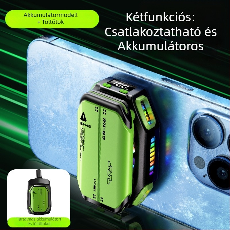 Mágneses leválasztható akkumulátorral ellátott mobiltelefon-hűtő radiátor, 7-szintű overclocking, 18W Type-C, modell X111