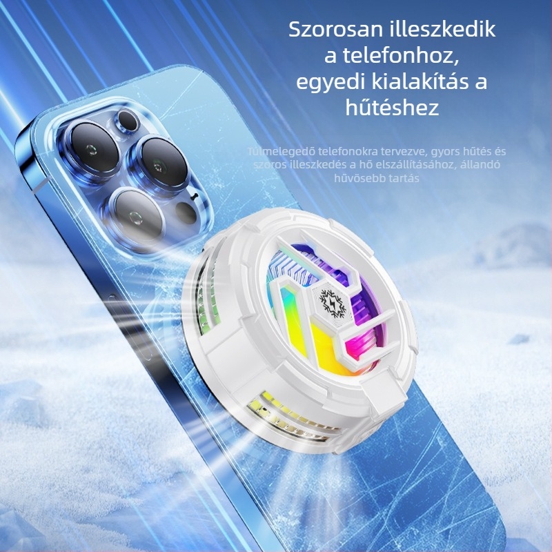 Tl23 mobilhűtő játékokhoz – mágneses rögzítés, 10W, 93 g, Type-C, ABS+ alumíniumötvözet