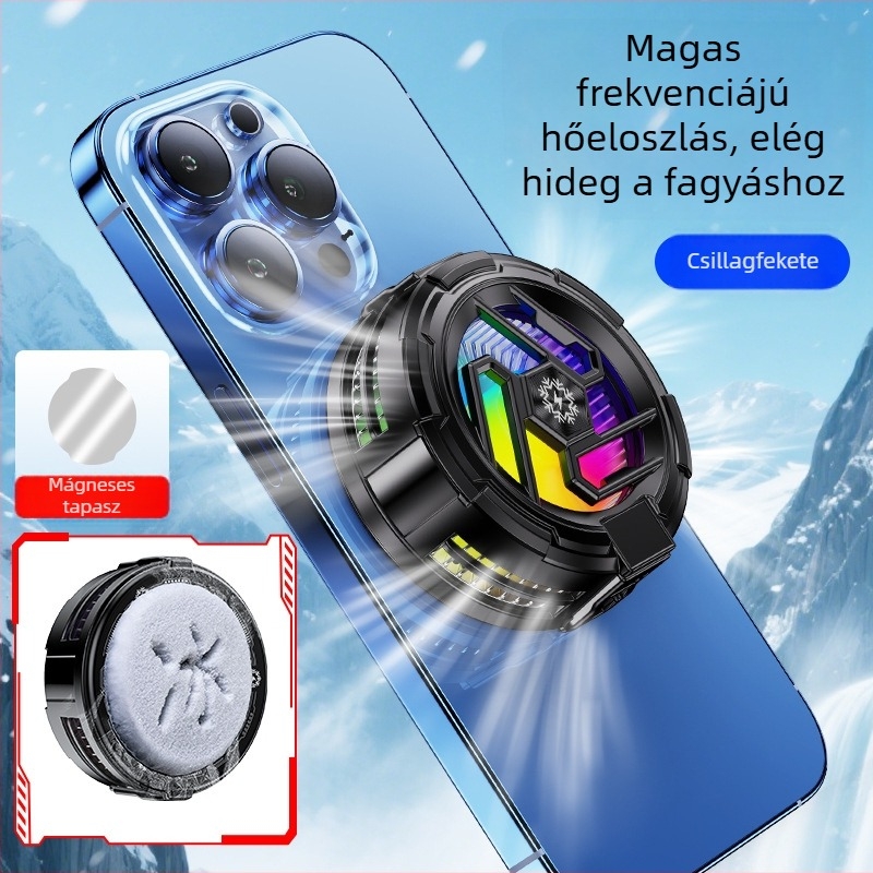 Tl23 mobilhűtő játékokhoz – mágneses rögzítés, 10W, 93 g, Type-C, ABS+ alumíniumötvözet