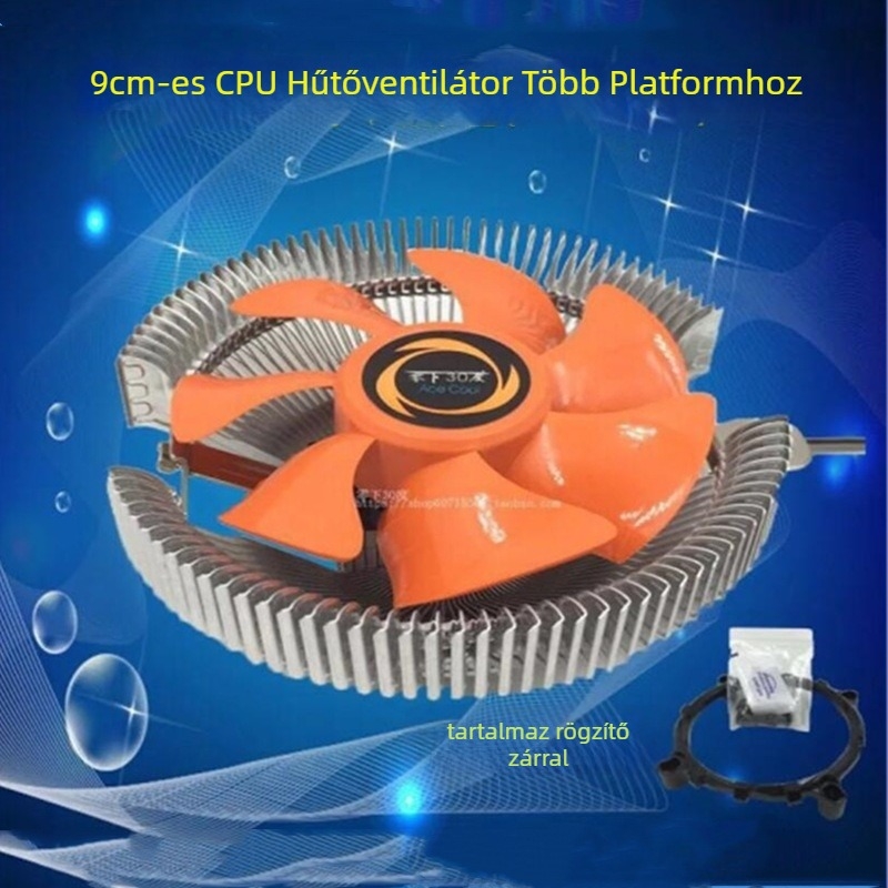 CPU hűtőventilátor alumínium testtel, olajcsapágyas csapágy, zaj 10 dB, levegőhűtés — Minus thirty degrees