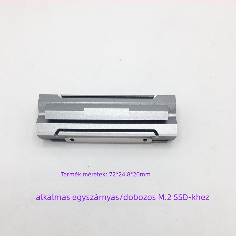 M.2 2280 SSD hűtőbordája, alumínium, CL01 modell, tömeg 0.016 kg