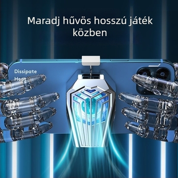 Vezeték nélküli hátlapi telefonhűtő ventilátor beépített újratölthető akkumulátorral
