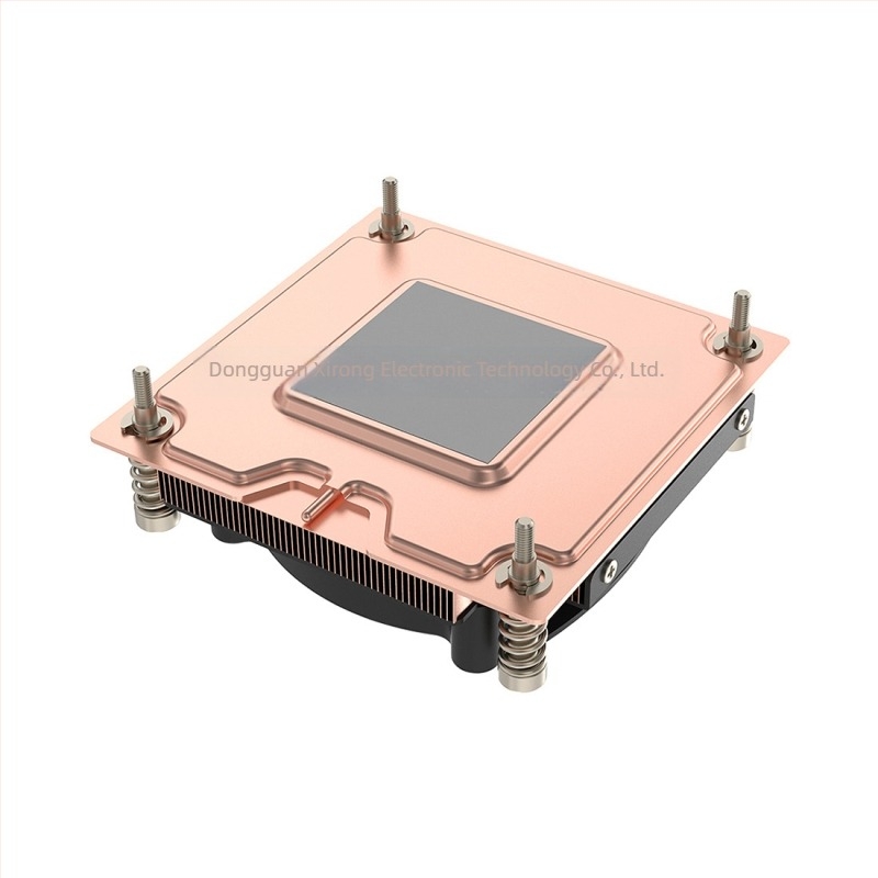CPU hűtő radiátor, rézből, kettős golyóscsapágyak, levegő hűtés, Intel LGA1700 kompatibilis, állítható fordulatszám.
