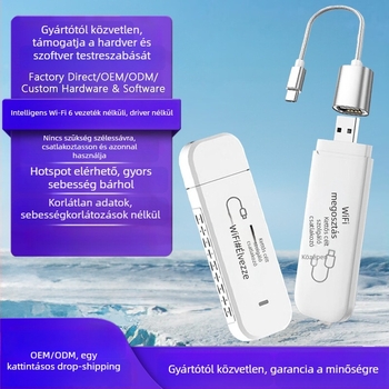 Laptopokhoz készült USB vezeték nélküli hálózati kártya, drivertől mentes, 802.11n, 150 Mbps, 2.4 GHz