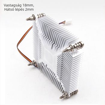 Alumínium CPU hűtőventilátor, hidraulikus csapágy, 3200 fordulat/perc, zaj 5 dB