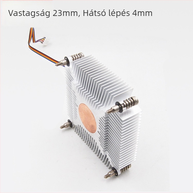 Alumínium CPU hűtőventilátor, hidraulikus csapágy, 3200 fordulat/perc, zaj 5 dB