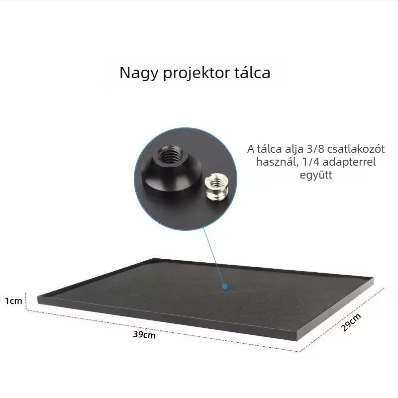 Fém projektorállvány univerzális tálcával, padlón álló teleszkópos háromlábú állvány adapterrel és projektor kiegészítő tárolóval