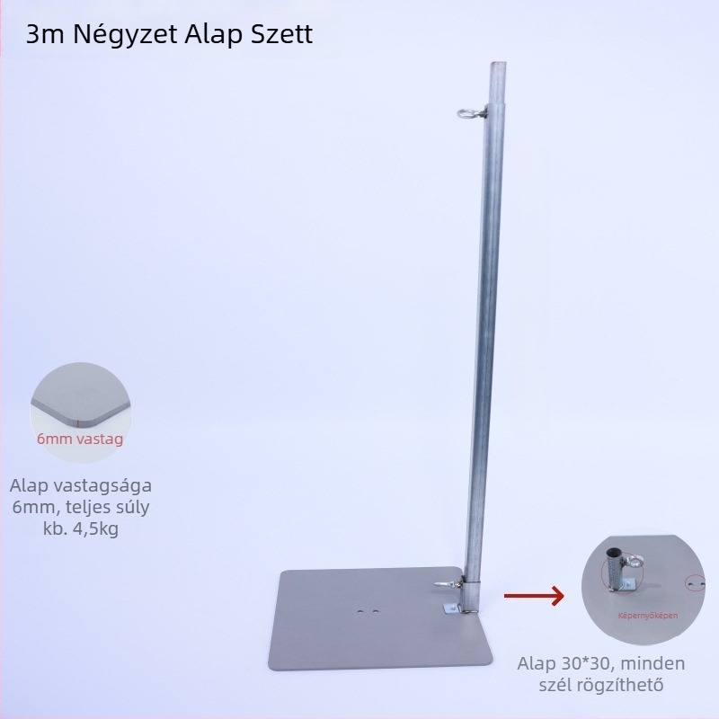 Esküvői lufi háttérállvány, állítható háttérpanel, négyszögletes alap és teleszkópos oszlop