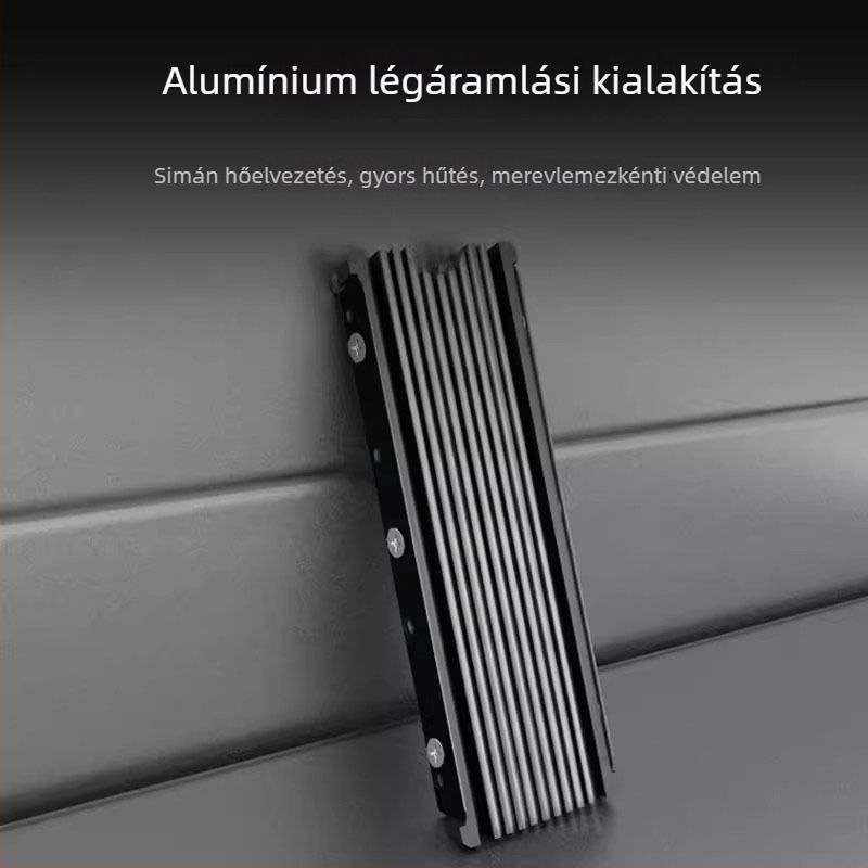 M.2 2280 SSD hővezető hűtő - GMTA SR2301, alumínium ötvözet, halk működés, csúszásmentes dizájn, 32.6 g