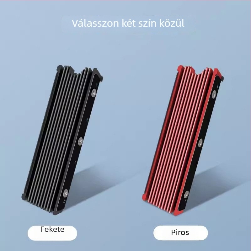 M.2 2280 SSD hővezető hűtő - GMTA SR2301, alumínium ötvözet, halk működés, csúszásmentes dizájn, 32.6 g