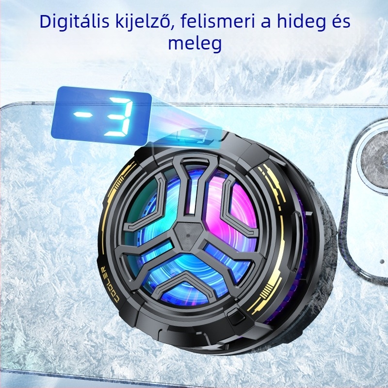 LZ-F26 okostelefon hűtő mágneses rögzítéssel, 60 g, 10 W, Type-C, ABS alumíniumötvözet