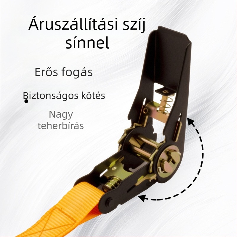 Hongfeng Rátnő Kötöző Teherhez – Kampó Nélkül, Vastagított Nylon Heveder, Fogazott Kerék, Szilárd Csatt