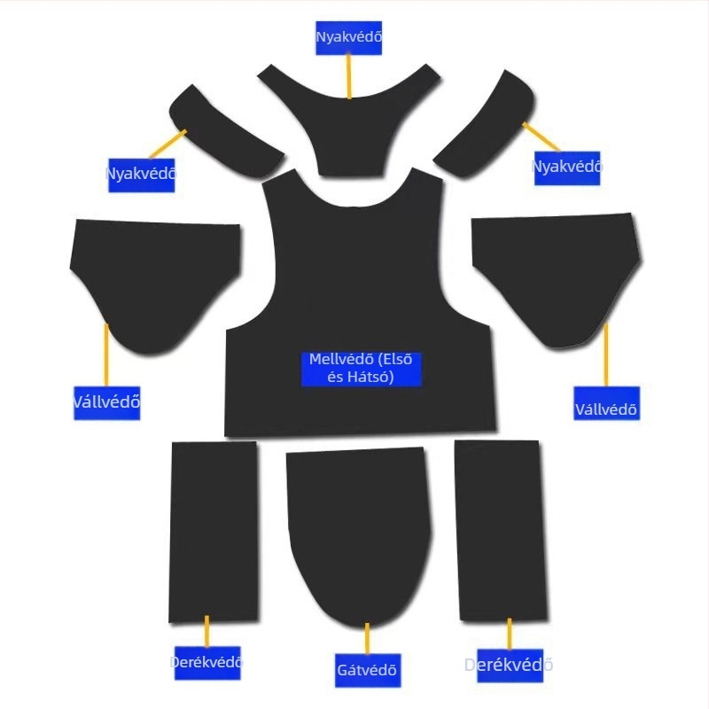 Cosplay lövészmellény – Gero nehéz páncélzat 6B5, levehető hátsó lemez, Oxford anyag, vízálló, kopásálló, uniszex