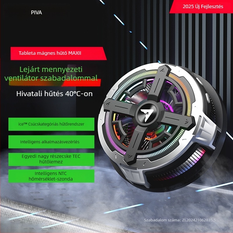 Piva B2MAX második generációs Ice Blade Max sík radiátor — mágneses a játék közvetítéshez, félvezető hűtés, 27W Type-C, 137g