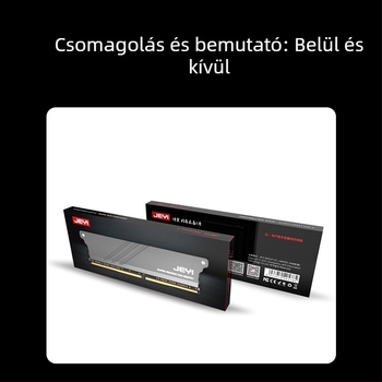 RAM hűtő DDR3/DDR4/DDR5 — alumínium, halk hűtés, méret 14.5 mm