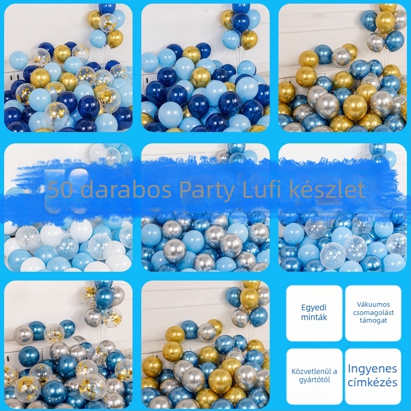 Hi Rui latex ünnepi ballonok, gömb alakúak, logó nélkül, Karácsonyra, Valentin-napra, Tavaszi fesztiválra
