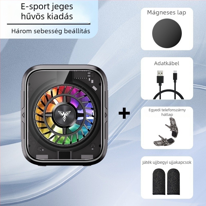 WEKOME F86 Mobiltelefon hűtő radiátor AI hőmérséklet-szabályozással, mágneses rögzítés és digitális kijelző, 10W Type-C