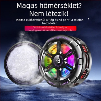 K15 Játékos telefon- és tablet magnetos hűtő radiátor, 3 sebesség, 15W, kb. 120 g, USB-C, ABS+PC/alumínium ötvözet
