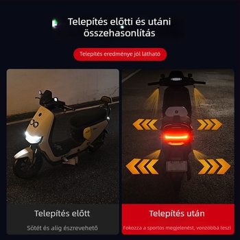 Motorkerékpár LED angyal szárnyak üdvözlő fény — univerzális illeszkedés, projekciós nyíl, hangulatvilágítás; modell Mks-0098, 3W, 9V, 0.2A