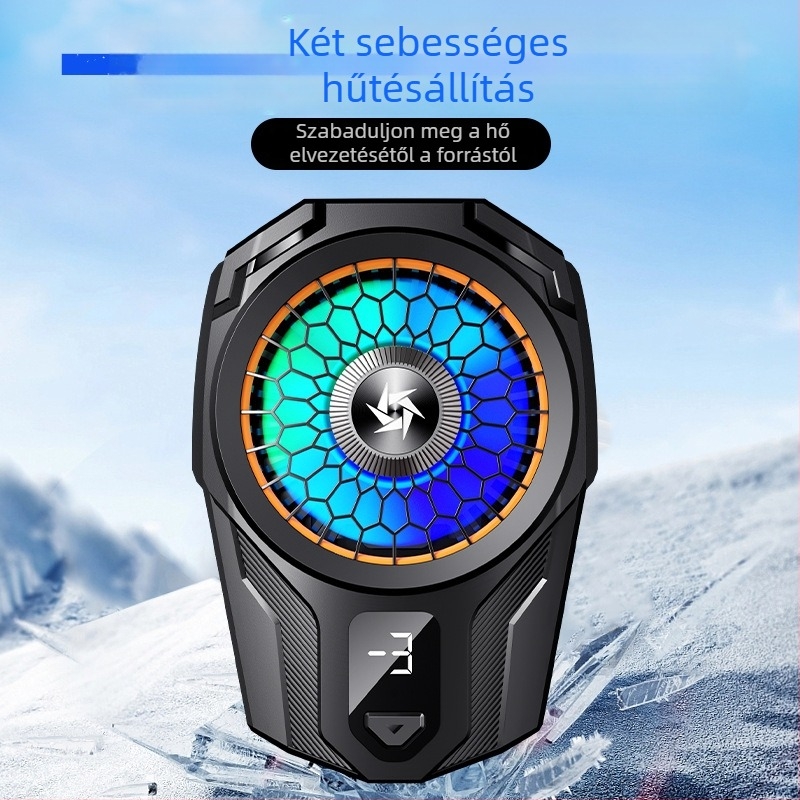 Mobiltelefon hűtő hátlapi klipszel, modell SL16, félvezető hűtés, kettős sebességű hőmérséklet-szabályozás, 10W, 60g, műanyag ház, Port C interfész, játékhoz