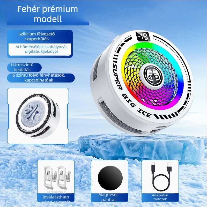 FS22 mobiltelefon hűtő — 15W, Type-C, ABS+ alumínium ötvözet, 77,5 g