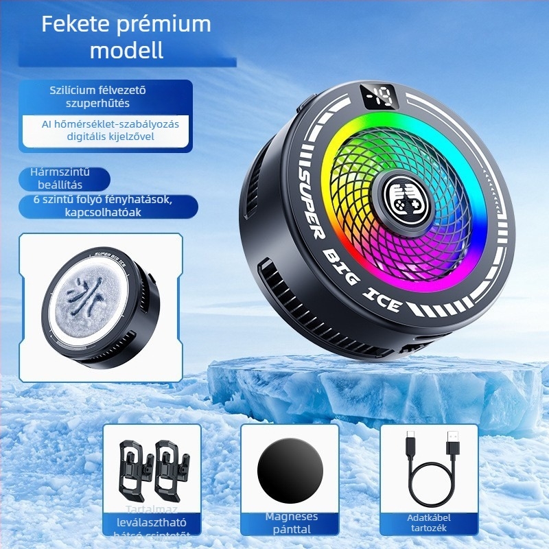 FS22 mobiltelefon hűtő — 15W, Type-C, ABS+ alumínium ötvözet, 77,5 g