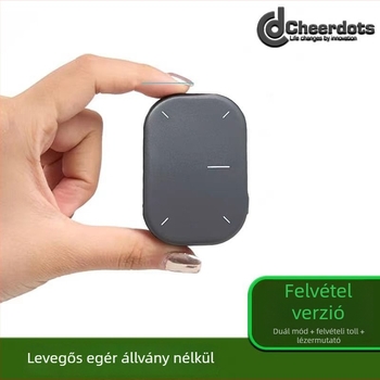 Cheerdots 014: Lég egér vezeték nélküli töltéssel, kettős üzemmódú mini Bluetooth távirányító érintőpaddal, 10 m hatótávolság, USB-C, Android és iOS kompatibilis