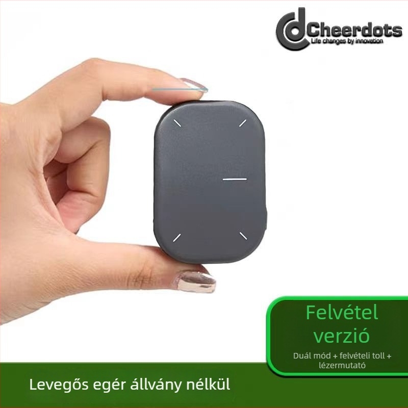 Cheerdots 014: Lég egér vezeték nélküli töltéssel, kettős üzemmódú mini Bluetooth távirányító érintőpaddal, 10 m hatótávolság, USB-C, Android és iOS kompatibilis
