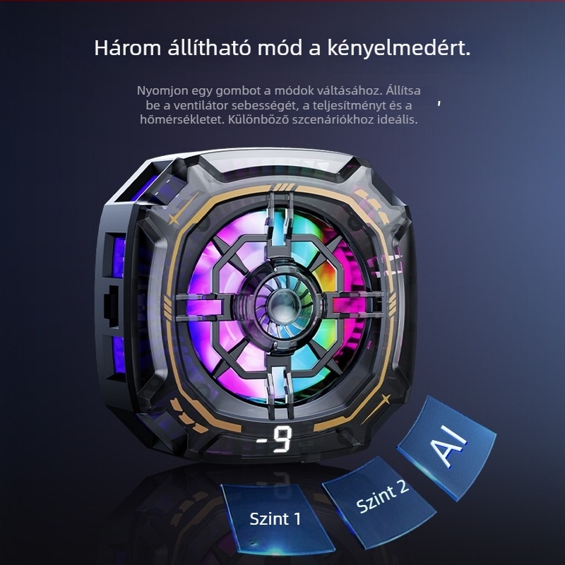 P71 mobiltelefon hűtő - 15W, Type-C interfész, Anyagok: műanyag, fém, kerámia, Súly: 63 g