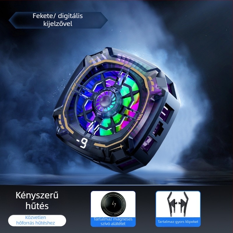 P71 mobiltelefon hűtő - 15W, Type-C interfész, Anyagok: műanyag, fém, kerámia, Súly: 63 g
