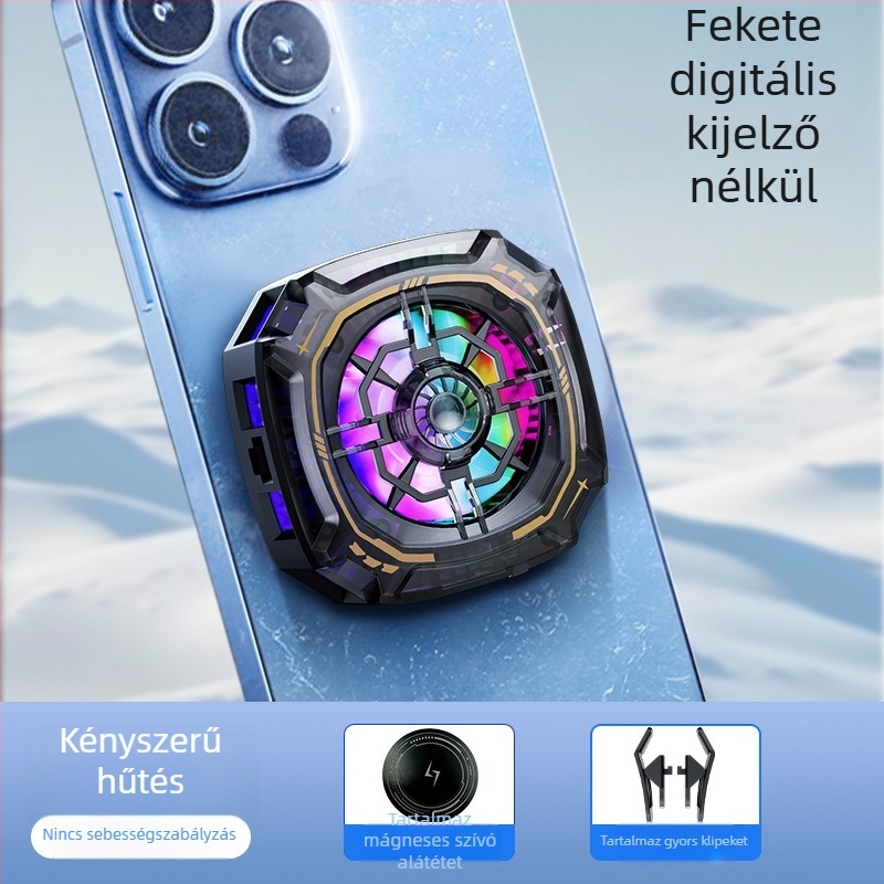 P71 mobiltelefon hűtő - 15W, Type-C interfész, Anyagok: műanyag, fém, kerámia, Súly: 63 g