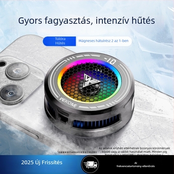 WEKOME AL19 Pro intelligens AI hőmérséklet-szabályozó hűtő radiátor telefonokra és tabletekre, LED futó kijelzővel