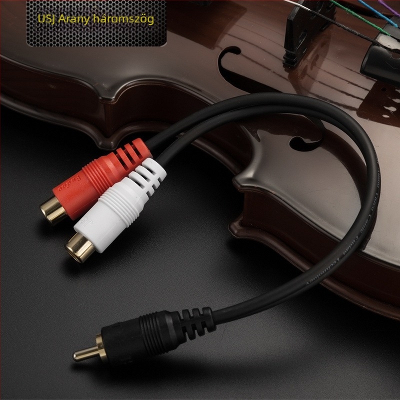 RCA audio osztó kábel, 1 férfi → 2 női RCA csatlakozóval, Jsj jinshanjiao, PVC burkolat, ROHS tanúsított, hang- és videóhoz