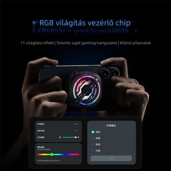 Mágneses hátsó hűtőklip a Black Shark 3 Pro-hoz, Type-C interfész, ABS test, hűtési funkció