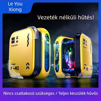 Mobiltelefon hűtő mágneses AI hőmérséklet-szabályozással, modell F40 — 10W, Type-C csatlakozó, ABS+fém, 185 g