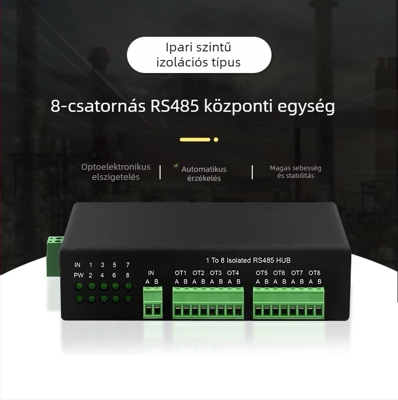 RS485 hub, ipari izolált, Lan haote TXI178